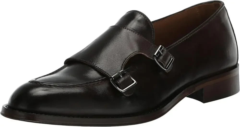 Bruno Magli Siracusa Black Leather Double Monk Dress Shoes Men’s Size 11